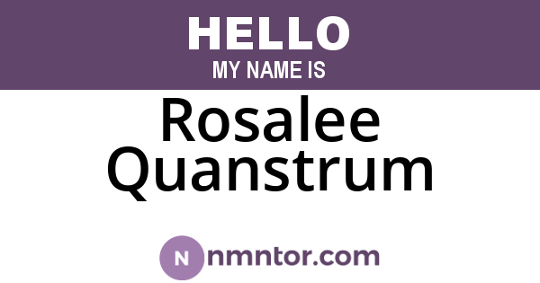 Rosalee Quanstrum