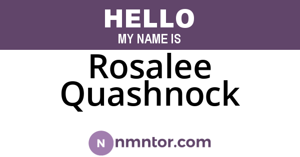 Rosalee Quashnock