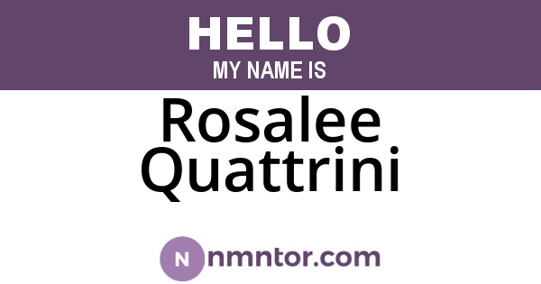 Rosalee Quattrini