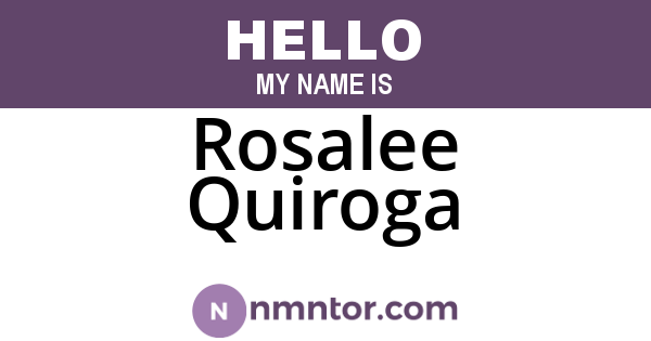 Rosalee Quiroga