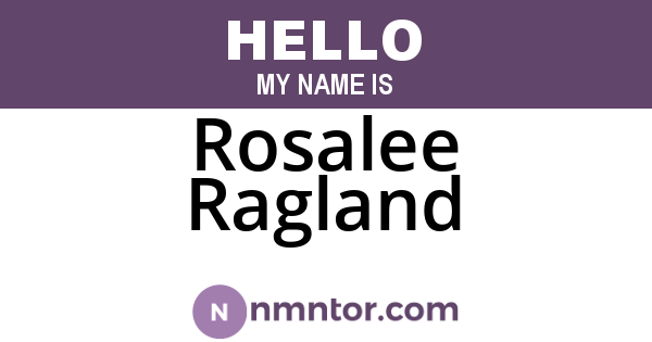Rosalee Ragland