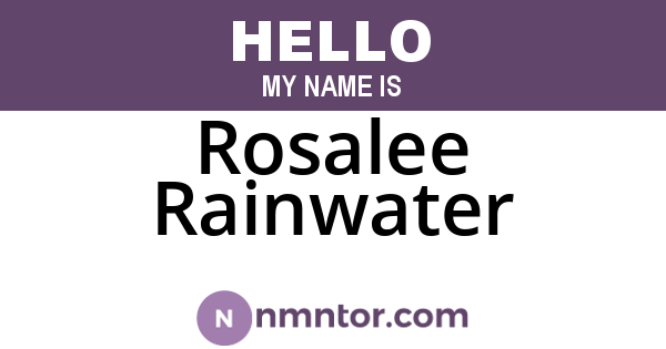 Rosalee Rainwater