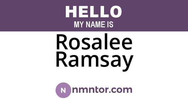 Rosalee Ramsay
