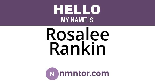 Rosalee Rankin