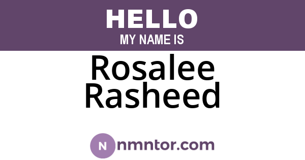 Rosalee Rasheed