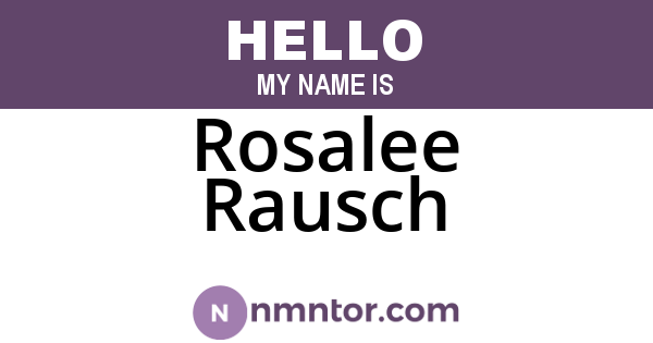 Rosalee Rausch