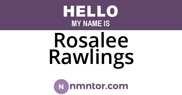 Rosalee Rawlings