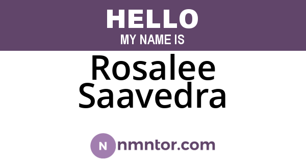 Rosalee Saavedra