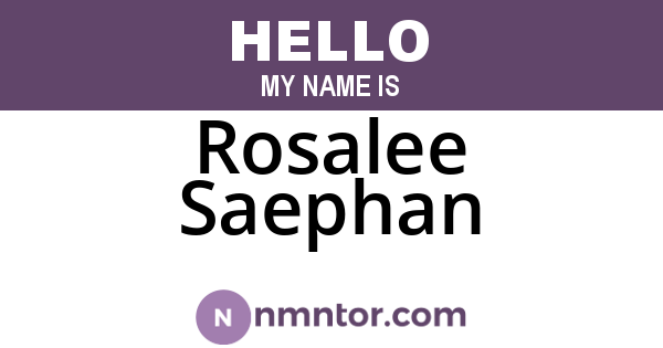 Rosalee Saephan