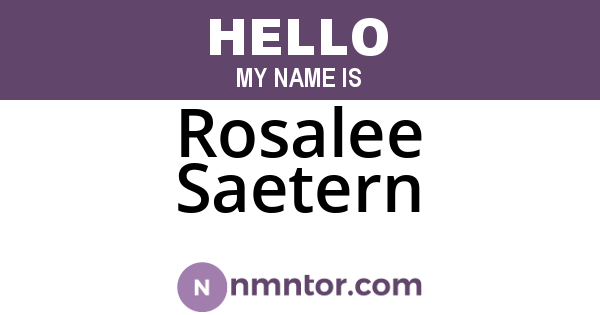 Rosalee Saetern