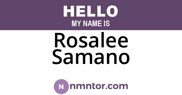 Rosalee Samano