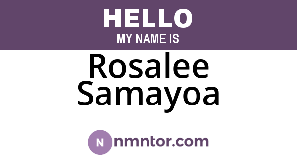 Rosalee Samayoa