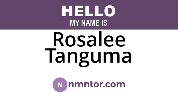 Rosalee Tanguma