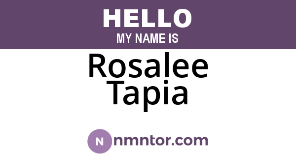 Rosalee Tapia