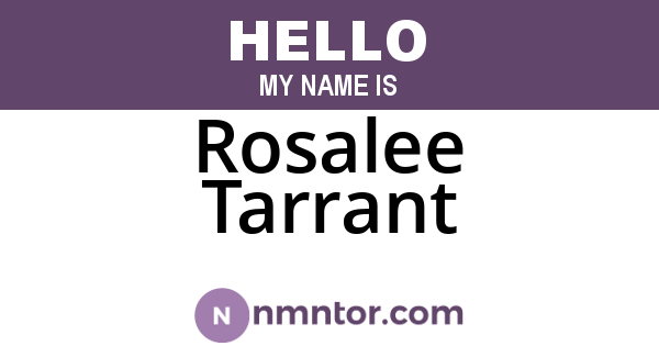 Rosalee Tarrant