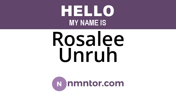 Rosalee Unruh