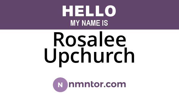 Rosalee Upchurch