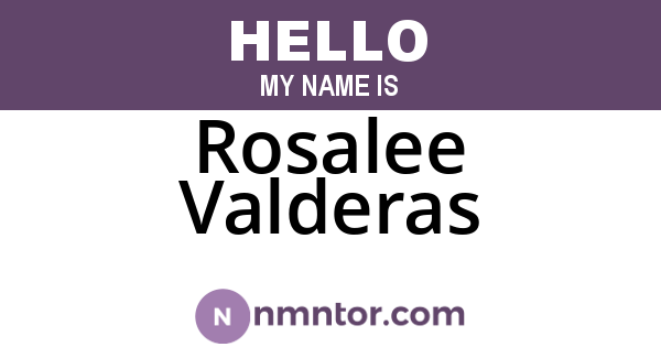 Rosalee Valderas