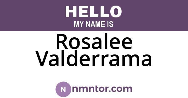 Rosalee Valderrama