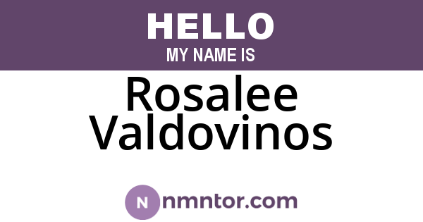 Rosalee Valdovinos