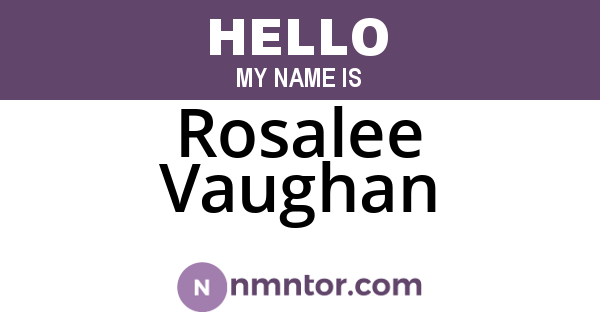 Rosalee Vaughan