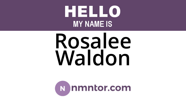 Rosalee Waldon
