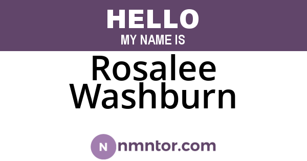 Rosalee Washburn
