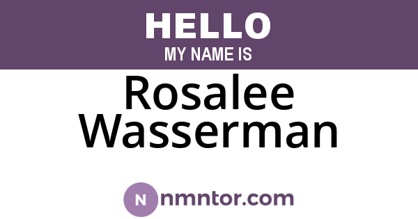 Rosalee Wasserman