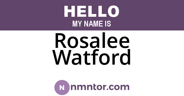 Rosalee Watford
