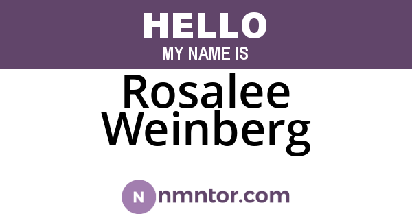 Rosalee Weinberg