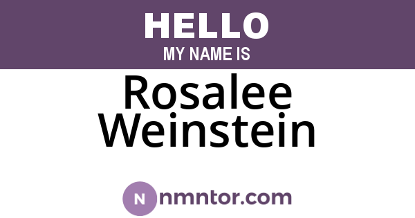 Rosalee Weinstein