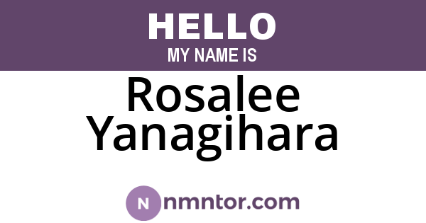 Rosalee Yanagihara