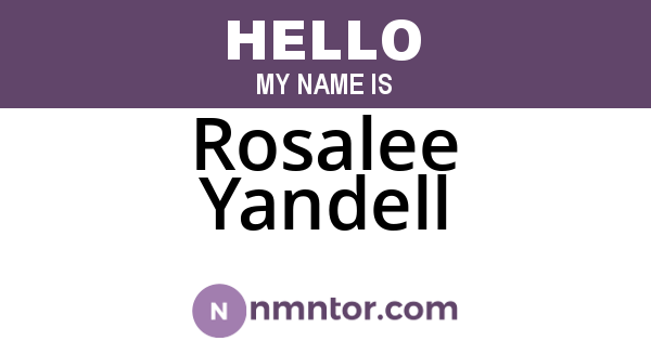 Rosalee Yandell