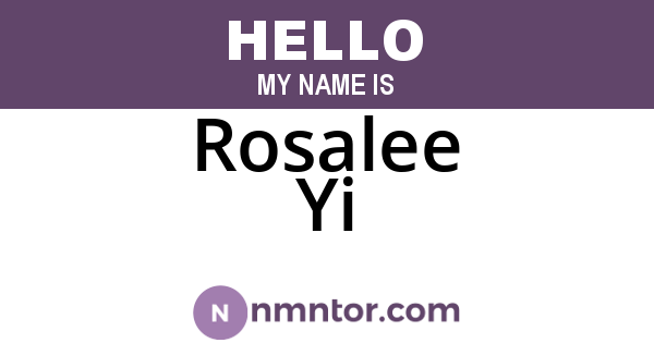 Rosalee Yi