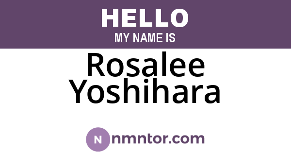 Rosalee Yoshihara