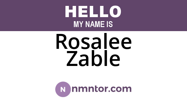 Rosalee Zable
