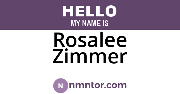 Rosalee Zimmer
