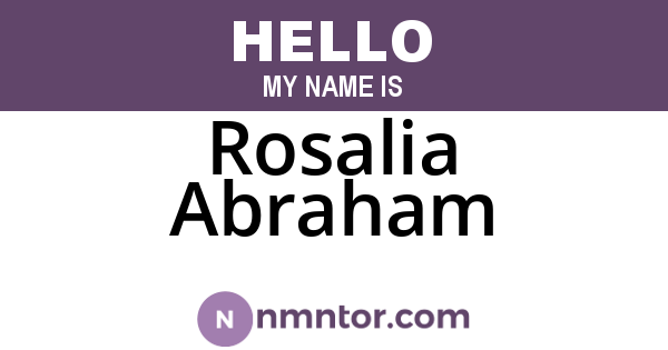 Rosalia Abraham