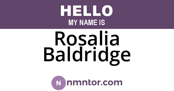 Rosalia Baldridge