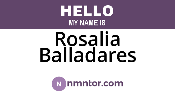 Rosalia Balladares