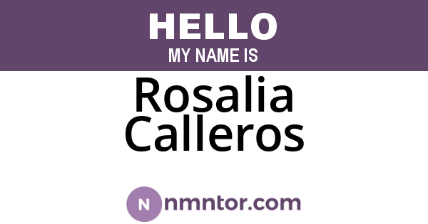 Rosalia Calleros
