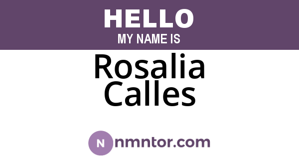 Rosalia Calles