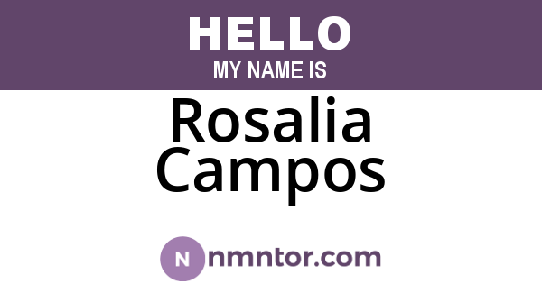 Rosalia Campos