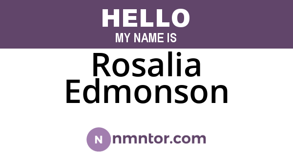 Rosalia Edmonson