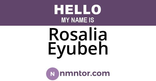 Rosalia Eyubeh