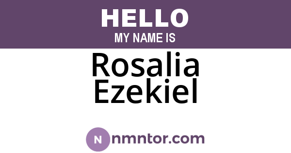 Rosalia Ezekiel