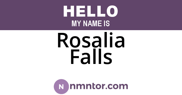 Rosalia Falls
