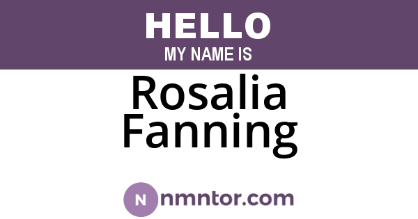 Rosalia Fanning