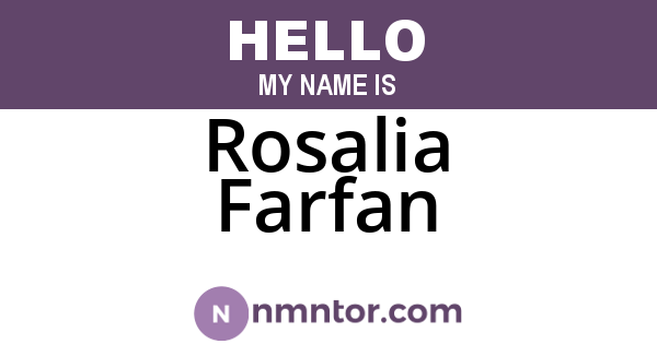 Rosalia Farfan