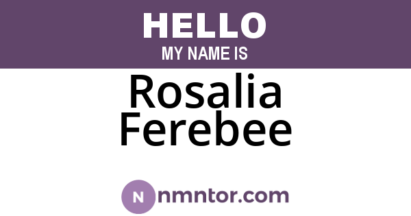 Rosalia Ferebee